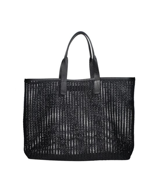 Dolce & Gabbana Black Dolce&Gabbana Shoulder Bags Rafia