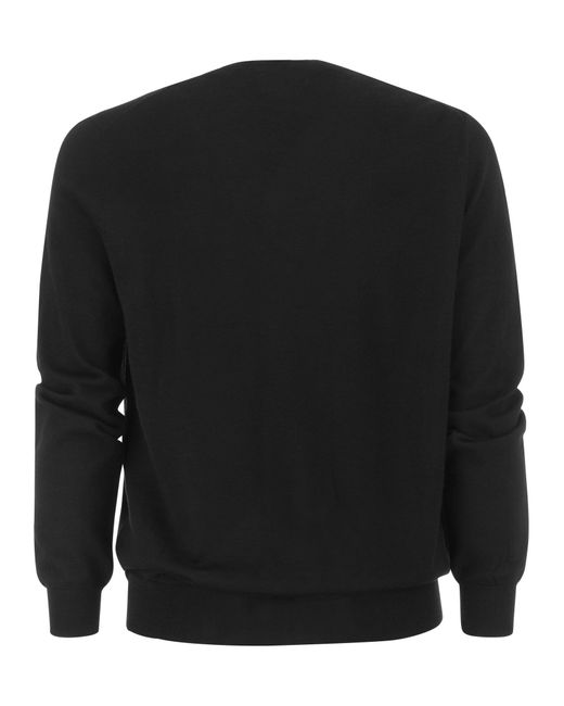 Suéter de lana de cuello de tripulación de Polo Ralph Lauren de color Black