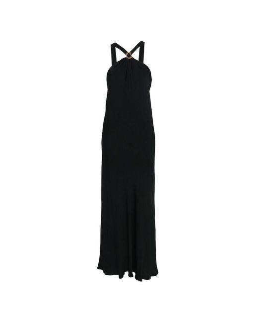 Forte_forte Black Silk Blend Long Dress