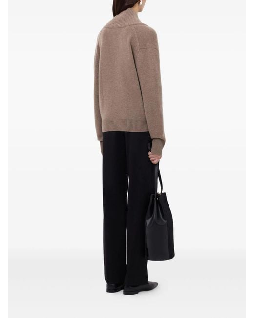 Loulou de Saison Natural Makela Large V Neck Sweater