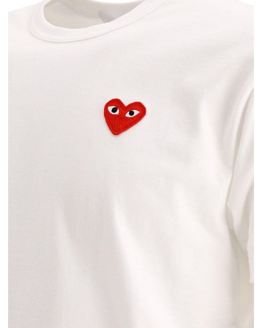 COMME DES GARÇONS PLAY White "Big & Small Heart" T-Shirt for men