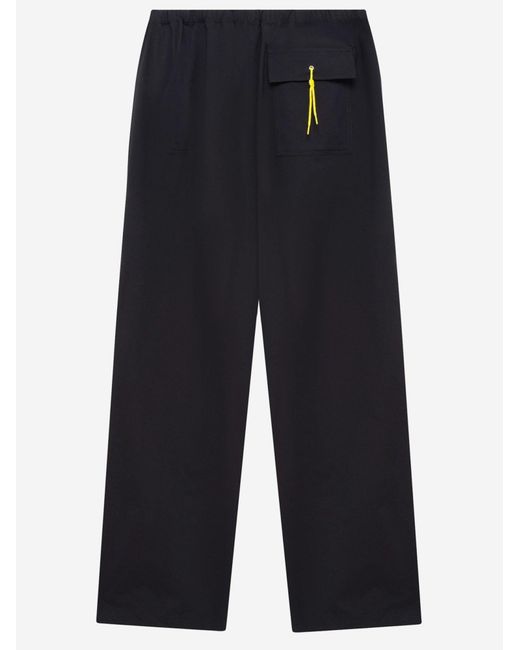 Autry Blue Nylon Pants With Logo