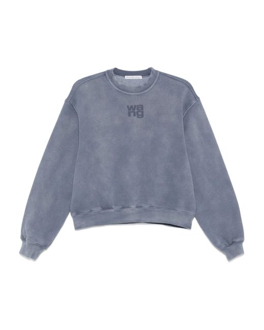 Sweat À Logo Embossé Alexander Wang en coloris Blue