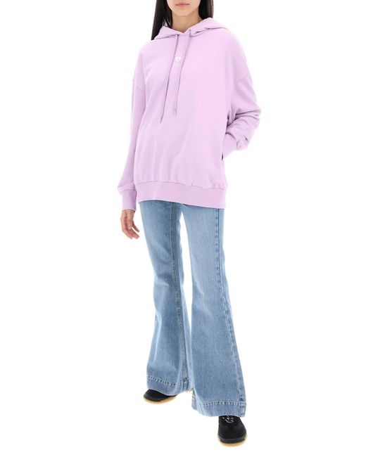 Stella McCartney Purple Stella Mc Cartney Iconic Mini Heart Kapuze -Sweatshirt