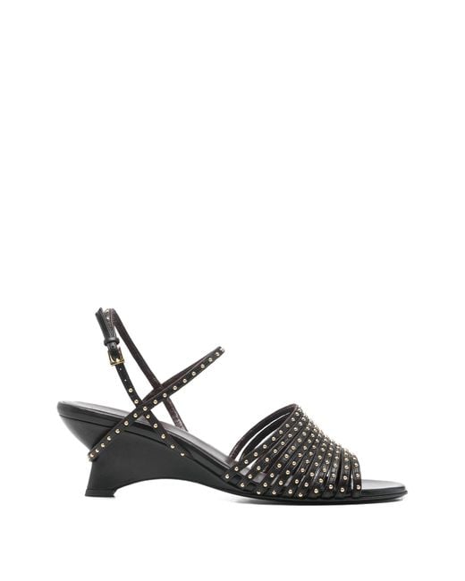 Khaite White Drew Sandal W/ Studs 55