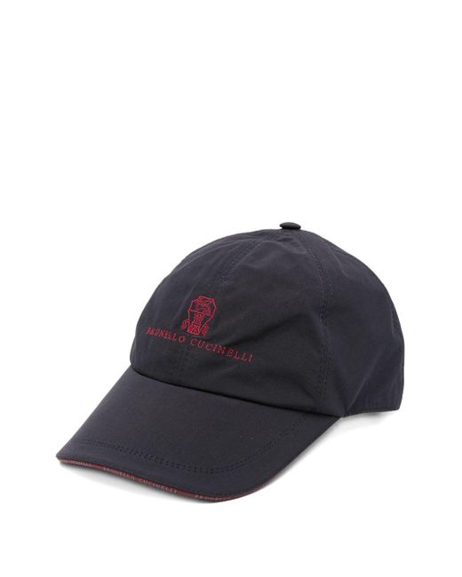 Cappello Da Baseball Con Logo di Brunello Cucinelli in Blue da Uomo