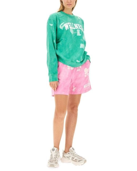 SPORTY&RICH Green Sweatshirt With Logo