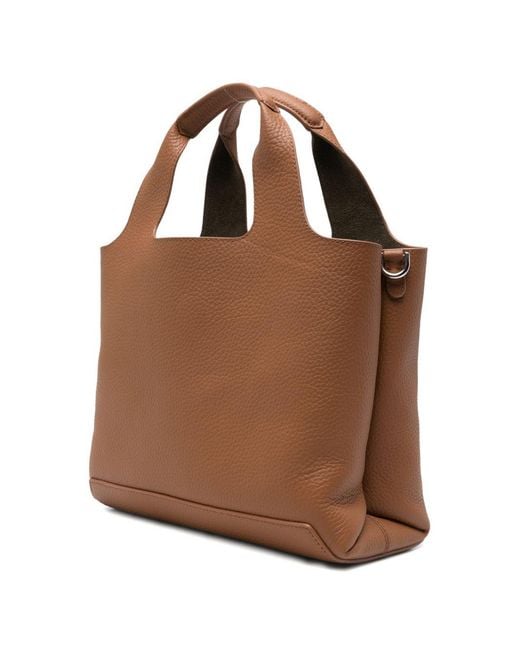 Hogan Brown Small Leather Tote