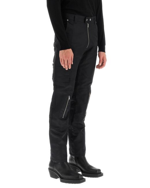 GmbH Black 'asim' Nylon Biker Trousers for men