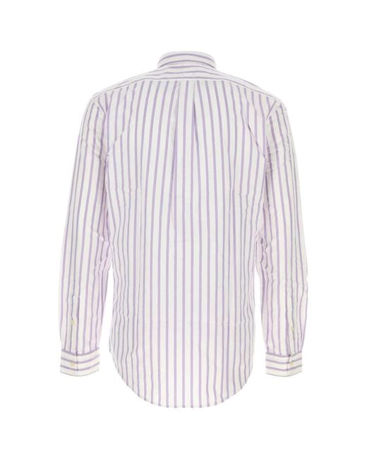 Polo Ralph Lauren White Stripes Shirt for men