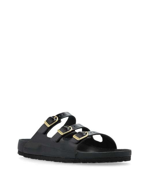 Birkenstock Slippers Met Gesp in het Black