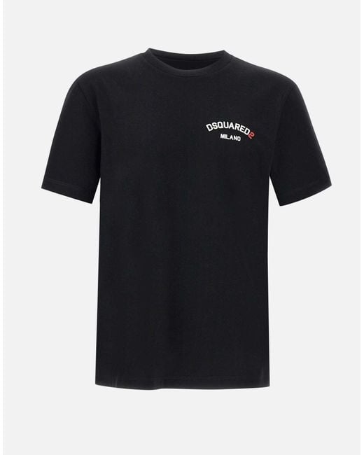 T-shirt en coton en ajustement régulier en noir DSquared² pour homme en coloris Black