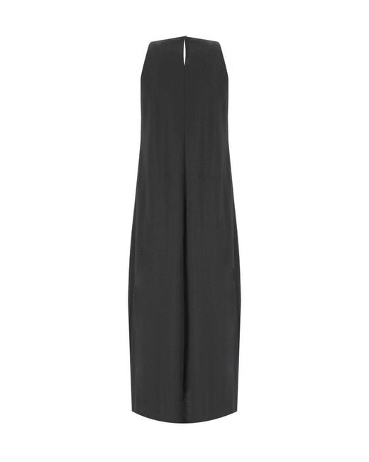 Harris Wharf London Black Sleeveless Long Dress
