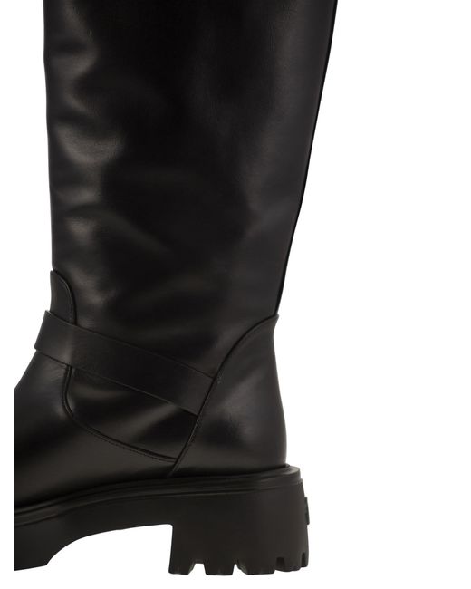Emerson Moto Leather Boot Stuart Weitzman pour homme en coloris Black