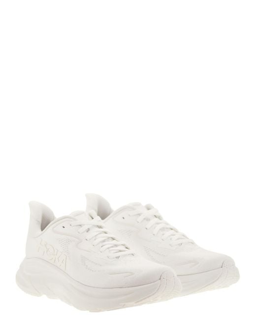 Hoka One One Clifton 10 Sneakers in het White