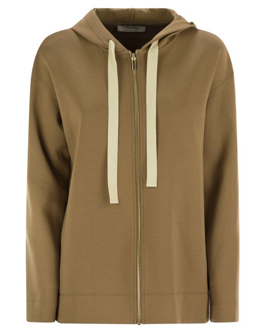 Felpa Con Cappuccio Della Maglia Di Max Mara Doria Scuba di Max Mara in Green