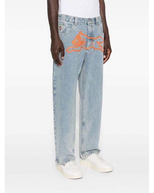 ICECREAM Blue Running Dog Denim Jeans for men