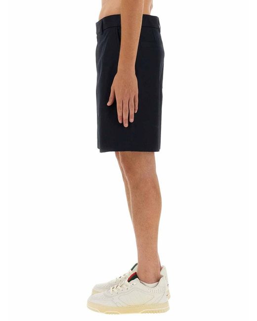 Gucci Black Web Ribbon Shorts for men