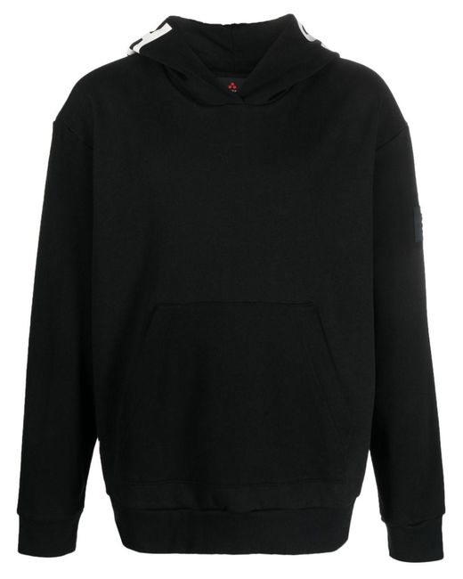 Peuterey Black Logo Cotton Hoodie for men