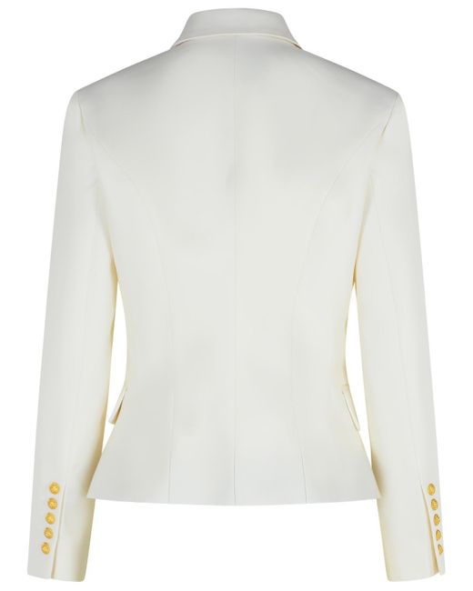 Balzer en laine vierge blanche Balmain en coloris White
