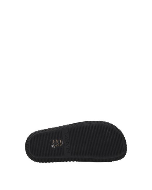 Lanvin Versierde Logo Slippers in het Black