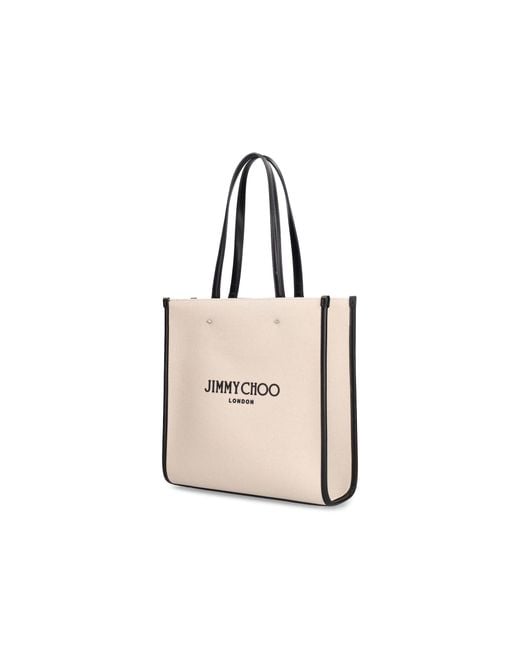 Jimmy Choo Natural Canvas Tote Bag
