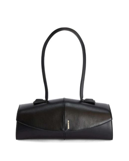 Jil Sander Black Linea Leather Shoulder Bag