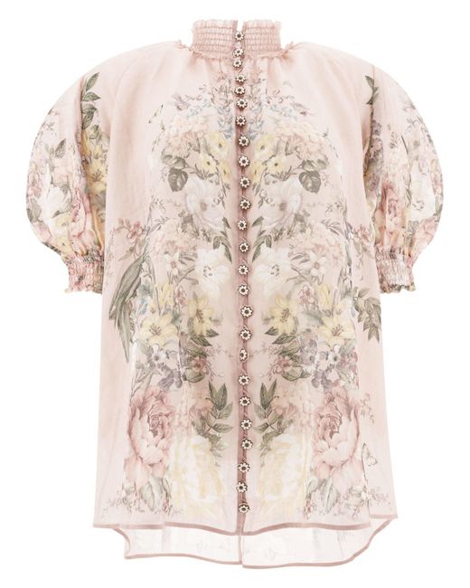 Zimmermann "waverly" Blouse in het Natural