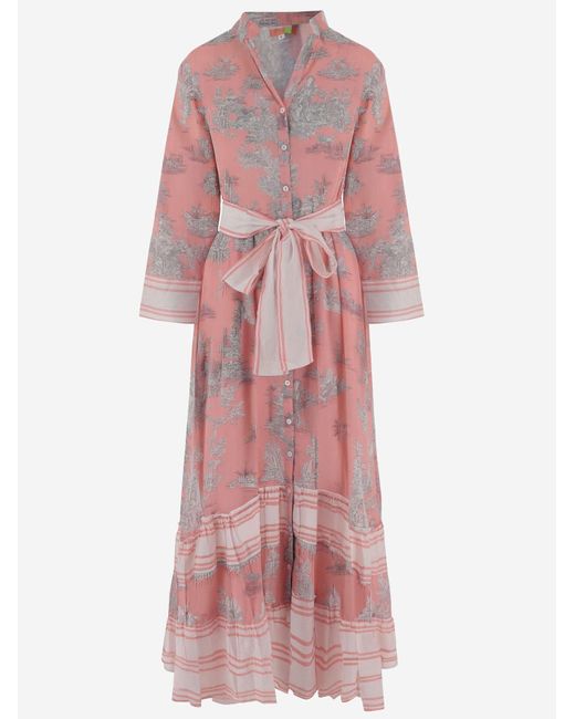 PEP'S CANNES Pink Floral Print Cotton Dress