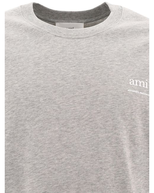 AMI Gray "" T-Shirt for men