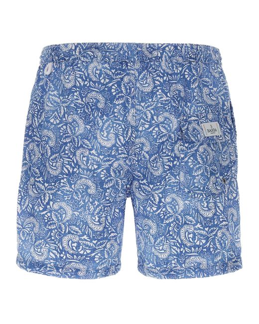 Barba Napoli Blue Paisley Floral Swimsuit for men