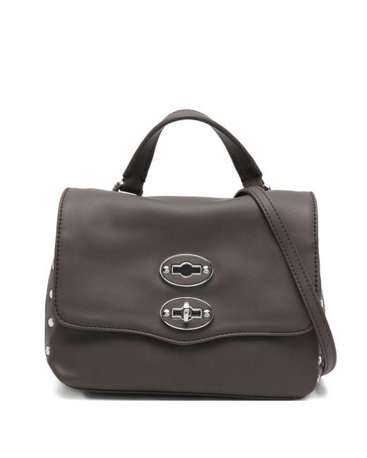 Zanellato Black Postina Saeta Baby Leather Handbag