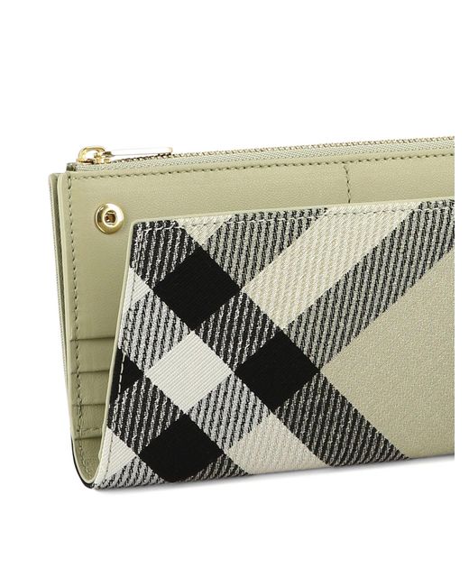 Portefeuille "Check" Bifold Burberry en coloris Gray