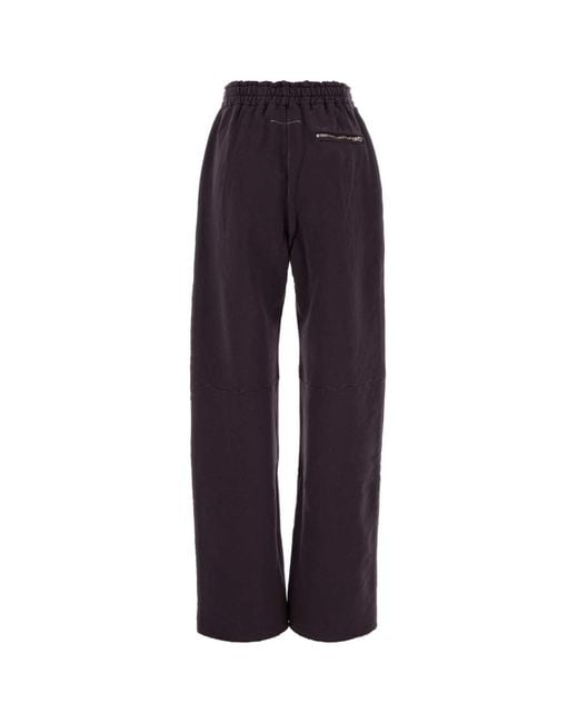 MM6 by Maison Margiela Blue Aubergine Cotton joggers
