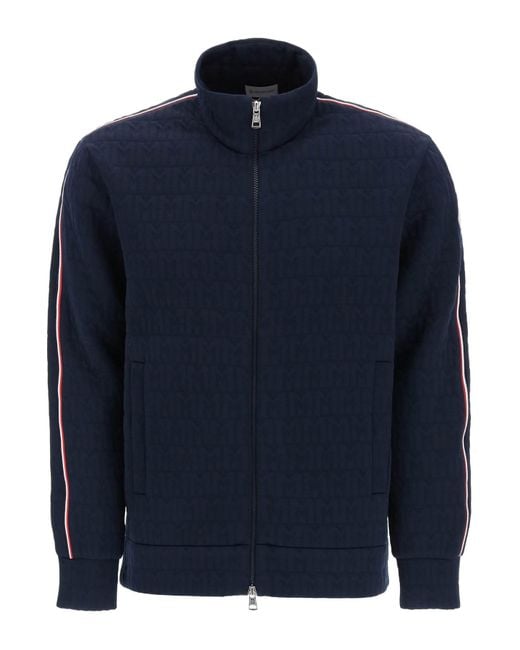 Moncler Blue Ma Monogram Quilted Sweat for men