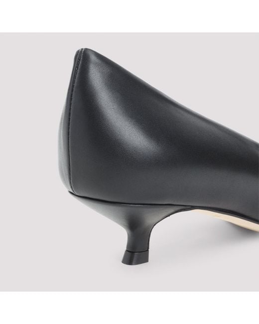 Giorgio Armani Black Leather Court Decollete