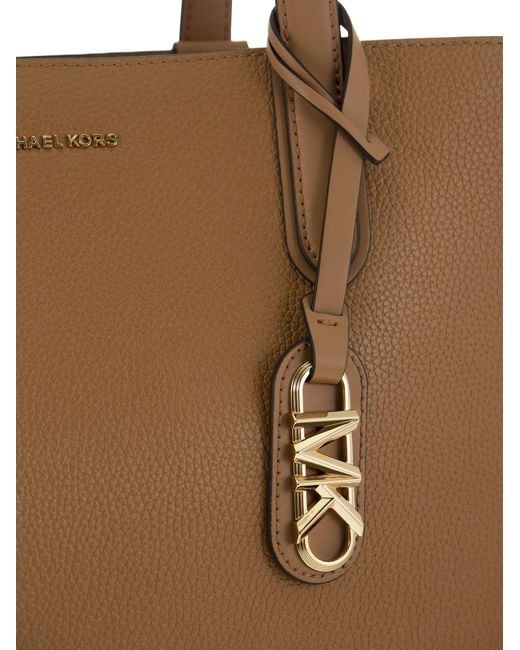 Eliza Grain Leather Reversible Tote Sac Michael Kors en coloris Brown
