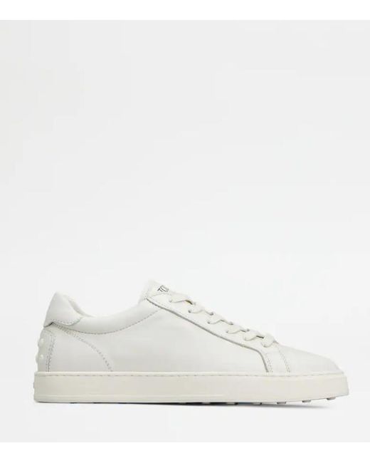 Tod's Leder-Sneaker in White für Herren