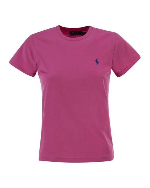 Polo Ralph Lauren Pink Classic Fit Crew Neck T Shirt
