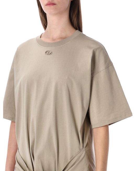 DIESEL Natural D-Eivor Cotton T-Shirt Dress