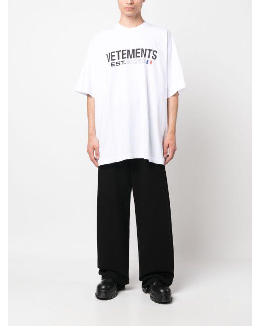 Vetements White T-Shirt Mit Logo-Print
