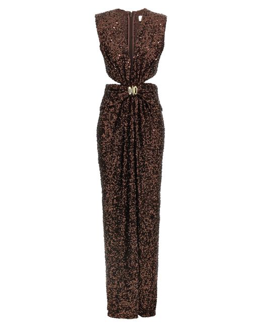 Elisabetta Franchi Paillettenjurk in het Purple