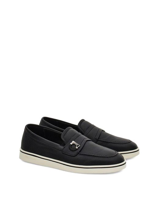 Ferragamo Black Leder-Loafer