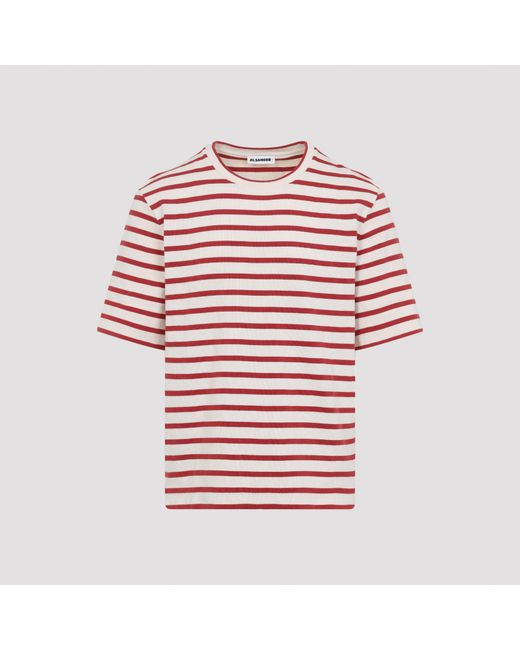 Jil Sander Red Cotton T-Shirt