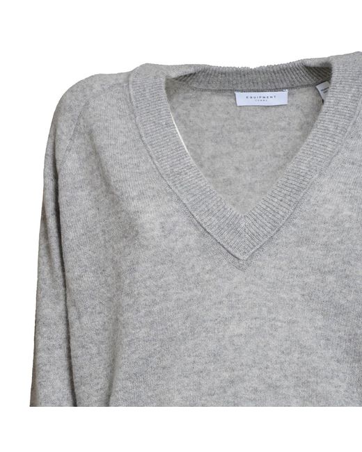 Equipment Gray Sweaters