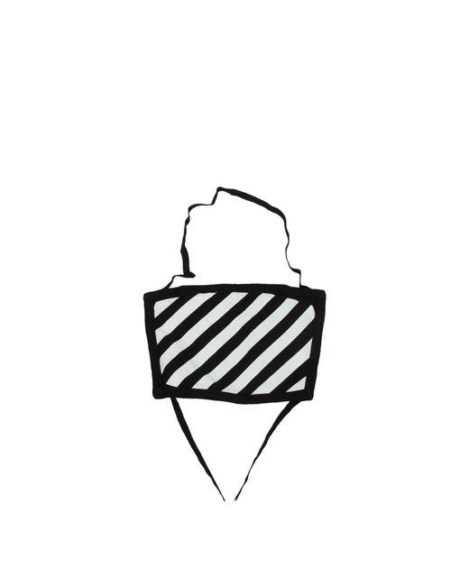 Off-White c/o Virgil Abloh Metallic Mascherine Mask Uomo Cotone Nero