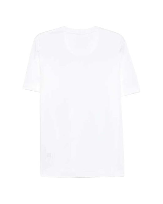 Marco Pescarolo White Short Sleeved Crew Neck T Shirt