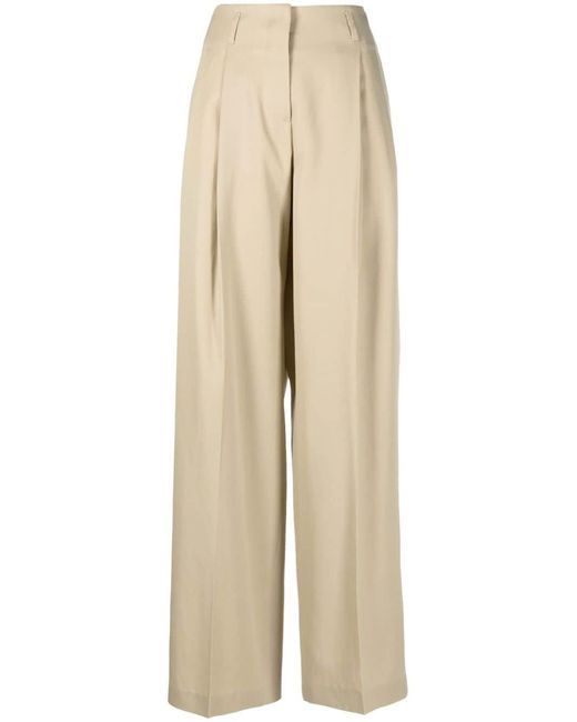 Golden Goose Deluxe Brand Natural Golden W's Pant Wide Leg Light Dry Wool Gabardine