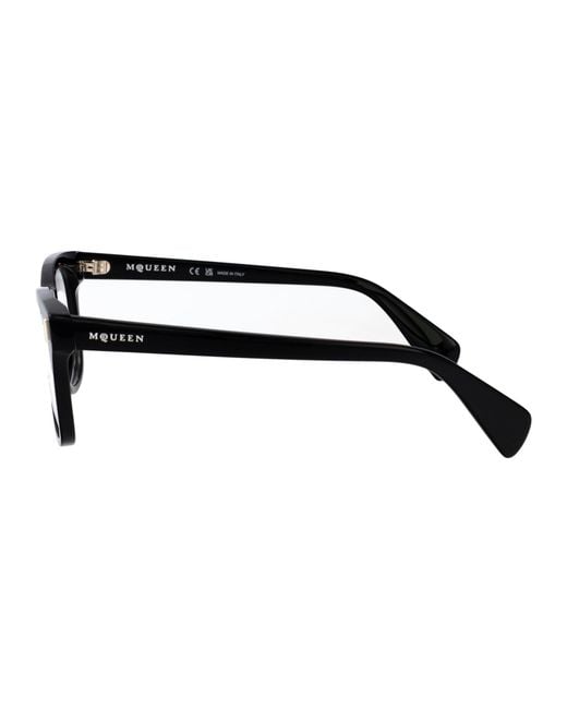McQueen Black Squared Optical Am0551 O 001 for men