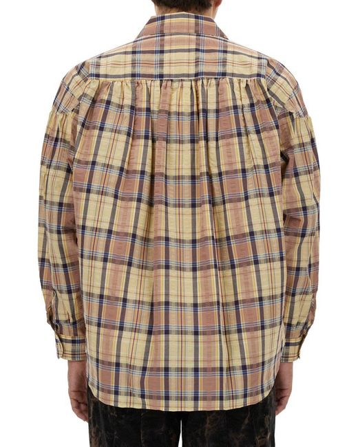 A.I.E. Natural Seersucker Cotton Shirt for men